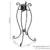 Sunnydaze Outdoor Graceful Curved Steel Gazing Globe Stand - 18.25" - Black - 3 of 4