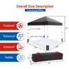 Folding Tent with Center Lock Patent, 95g/M2 PU Coated Oxford Cloth, Waterproof 1000mm, Iron Pipe Frame 0.6mm, Silver Coated Tent - 2 of 4