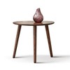 NicBex Mid-Century Modern End Tables Living Room, Oval Small Coffee Table, Solid Oak Side Table, Walnut Pebble Shaped Small Table for Living Room - 2 of 4
