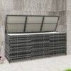 WELLFOR 175gal Outdoor Storage Box PE Rattan Wicker Deck Box with Inner Liner Gray - 4 of 4