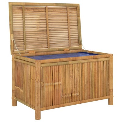 VidaXL Natural Bamboo Outdoor Storage Deck Box