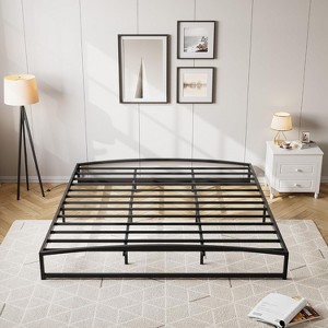All Sizes Heavy Duty Metal Platform Bed Frame Low Profile No Box Spring Needed Noise Free Easy Assembly - 1 of 4