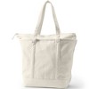 Lands' End Zip Top Long Handle Canvas Tote Bag - 3 of 4