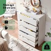 AMERLIFE Storage Dresser, Modern Chest with Rounded Corners, Wood Cabinet Organizer for Living Room, Easy Assembly - 3 of 4
