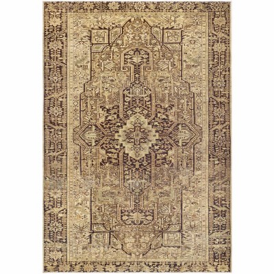 Hauteloom Buliran Living Room, Bedroom Machine Washable Area Rug - Traditional - Mustard, Dark Red, Olive - 8'10" x 12'