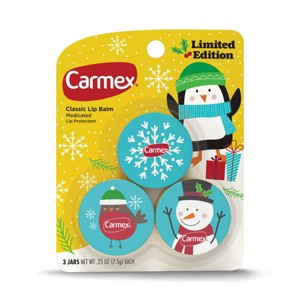 Carmex Original Holiday Limited Edition Lip Balm Jars - 0.25oz/3ct - 1 of 4