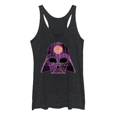 Women's Star Wars Wire Darth Vader Helmet Racerback Tank Top : Target