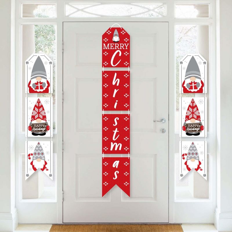 Big Dot of Happiness Christmas Gnomes - Hanging Vertical Paper Door Banners - Holiday Party Wall Decoration Kit - Indoor Door Decor, 1 of 8