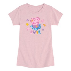 Girls' - Peppa Pig - Evie Scribbles Short Sleeve Graphic T-Shirt - 1 of 2