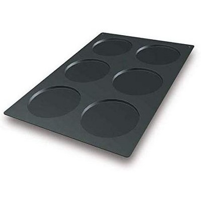 Silikomart Professional SQ012 Silicone Mold, Cavity Size 6.30" Diameter x 0.39" High, 6 Cavities
