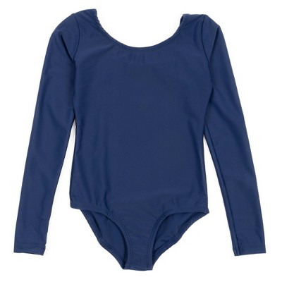 Leveret Girls Long Sleeve Leotard True Navy M (8-10) : Target