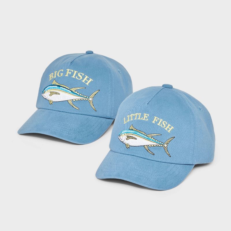 Men&#39;s Solid Cotton Big Fish/Little Fish Baseball Hat - Goodfellow &#38; Co&#8482; Blue, 1 of 5