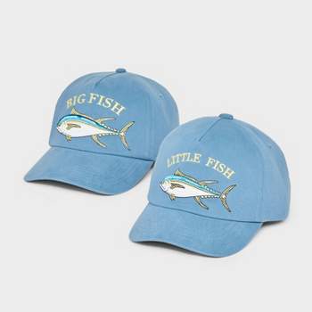 Men's Solid Cotton Big Fish/Little Fish Baseball Hat - Goodfellow & Co™ Blue