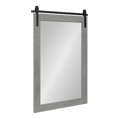 24" x 38" Cates Rectangle Wall Mirror Gray - Kate & Laurel All Things Decor