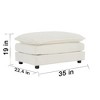 NicBex Modular Sofa Chair, Comfy Deep Single Sofa, Upholstered Sleeper Sofa with 1 Toss Pillow, Sectional Couch for Living Room, Reading Armchair - 2 of 4
