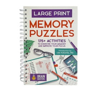 Large Print Memory Puzzles - (Brain Busters) by  Parragon Books (Spiral Bound) - 1 of 1