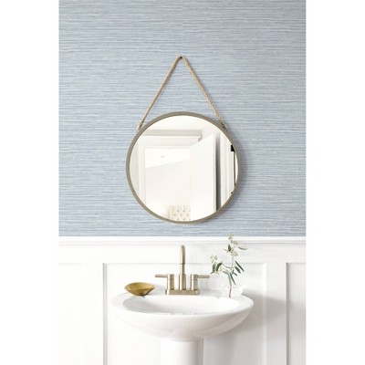Sea Breeze Blue Vinyl Peel and Stick Wallpaper Roll