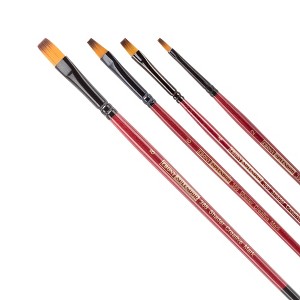 Creative Mark Ebony Splendor Short-Handle Synthetic Sable Paint Brush, Shader Set of 3, Teijin Multi-Filament Hair, Handcrafted Synthetic Paint - 1 of 4