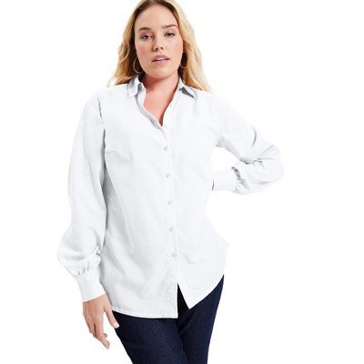 June + Vie by Roaman's Women's Plus Size Poplin La Vie Tunic