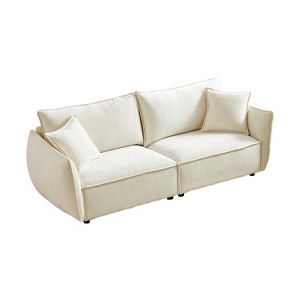 NicBex 88 Inch Chenille Sofa,3-Seat Couch with 2 Pillows for Living Room,Bedroom,Office,Apartment - 1 of 4