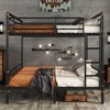 TiramisuBest Black Full XL Over Queen Metal Bunk Bed with Ladder and Slats Support - Ideal for Adults and Teens, Sturdy and Easy to Assemble - 3 of 4