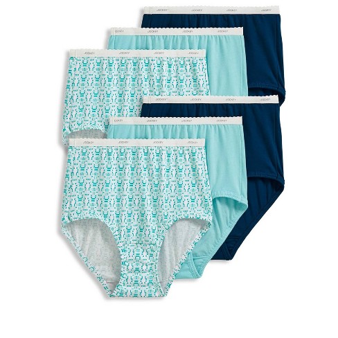 Jockey Women's Classic Brief - 6 Pack 5 Blue Monday/artist Geo