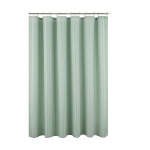 RT Designer Collection Bento Waffle Jacquarduard Shower Curtain 70" x 72" Sage - 1 of 4