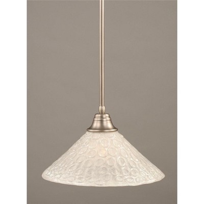 Toltec Lighting Any 1 - Light Pendant in  Brushed Nickel with 16" Italian Bubble Shade