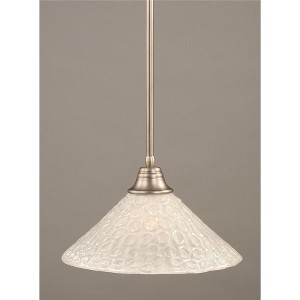 Toltec Lighting Any 1 - Light Pendant in  Brushed Nickel with 16" Italian Bubble Shade - 1 of 1