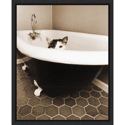 Amanti Art Kitty III by Jim Dratfield Canvas Wall Art Print Framed 16 x 20-in.
