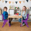 Playkidiz Kids Plastic Chair Set of 2- Preschool Chairs - Purple - 3 of 4