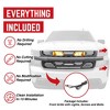 AMERICAN MODIFIED Armor Front Grille w/ LED Amber Lights & Emblem Holder, Compatible with 2019-2021 Chevy Silverado 1500 Models, Matte Black - 4 of 4