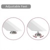 Syemin Rectangle End Table Coffee Table with Tempered Glass Top and Metal Legs for Modern Living Room, Clear, 39.37"*23.62"*16.93" - 2 of 4