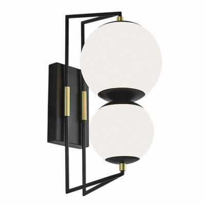 Norwell Lighting Cosmos 1 - Light Wall Light in  Matte Black/Satin Brass