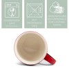 Elanze Designs Captain Awesome Two Toned Ombre Matte 10 ounce New Bone China Coffee Tea Cup Mug, Red and Black - 3 of 4
