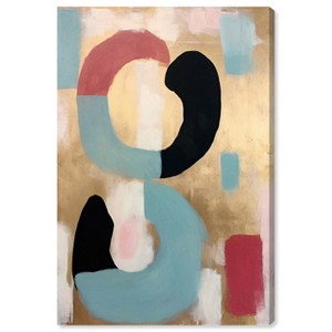 Art Remedy Glam Brooch of Gold Contemporary Shapes Abstract Wall Art Unframed - 1 of 4