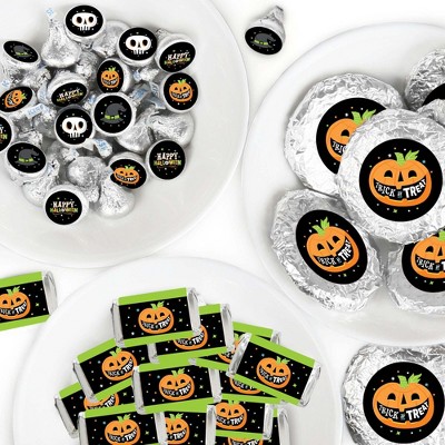 Big Dot of Happiness Jack-O'-Lantern Halloween - Kids Halloween Party Candy Favor Sticker Kit - 304 Pieces