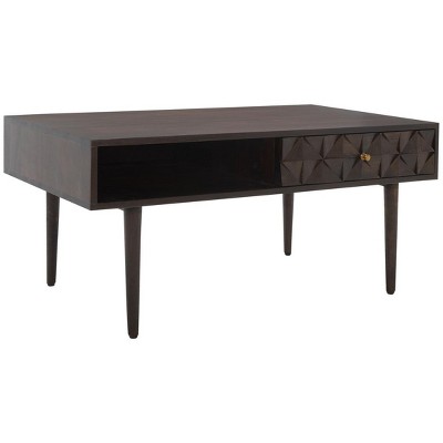 Lexington Walnut and Metal Coffee Table with Storage