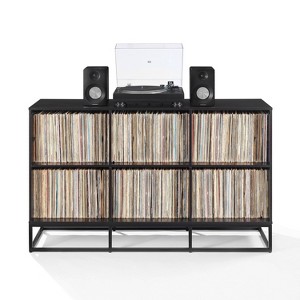 Enzo 6 Cube Record Player Stand With Vinyl Storage - Black : Target