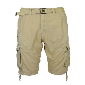 Galaxy By Harvic Men's Vintage Cotton Cargo Belted Shorts (Sizes, 30-42) - 1 of 3