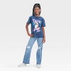 Girls' Tupac Oversized Graphic T-Shirt - Blue - 4 of 4