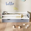 GDFStudio Eryn Modern Bamboo Kid's Bed Frame with Star and Moon Decoration - 2 of 4