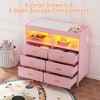 GustoWave Multi-Functional Diaper Changing Station & Storage Organizer, Wooden 6-Drawer Nursery Dresser, Modern Baby Changing Table - 3 of 4