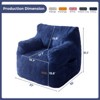 MAXYOYO Bean Bag Chair, Tufted Corduroy Bean Bag Couch Lazy Chair with Filler for Adult Teen - 2 of 4