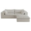 Dewdrop Blue&White Cloud Sofa, Corduroy Fabric Deep Seat Couch with Removable Cushion, No Assembly Needed - 4 of 4