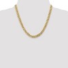Black Bow Jewelry Men's 7.75mm 10k Yellow Gold Flat Beveled Curb Chain Necklace - 2 of 4