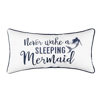 C&F Home 12" x 24" Sleeping Mermaid Embroidered Throw Pillow