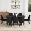 9-Piece Dining Set with MDF Table and 8 Chairs with PU Cushions - 3 of 4