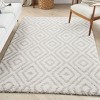 Nourison Modern Shag 5'3" x 7' Ivory Silver Indoor Rug - 2 of 4