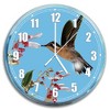 Swim Central Sunflower and Hummingbird Outdoor Thermometer and Wall Clock Set - 12" - 2 of 4